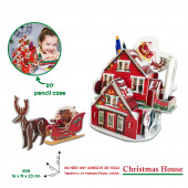 3D PUZZLE MAKET AKAR YILBAŞI EVİ . - 1