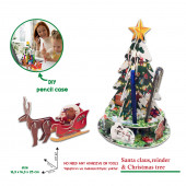 3D PUZZLE MAKET NOEL BABA VE YILBAŞI AĞACI . - 1