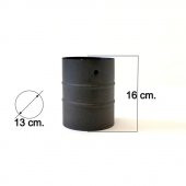 Mat Siyah Emaye Soba Borusu 16 Cm 1.Kalite - 1