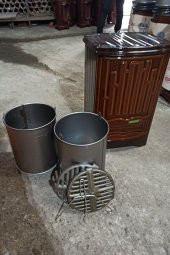 Alttan Havalı Kovalı Uyuyan Kömür Odun Emaye Soba - 4