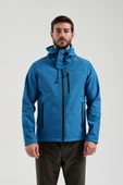 Exuma 2311100 Erkek Petrol Mavisi Yağmur Rüzgar Geçirmez Softshell Özellikli Mont - 5
