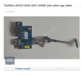 Toshiba L645D L640 L645 L640D usb soket vga soket - 1