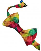 Cocopet Papyon Çok Renkli Desenli Ayarlanabilir Kedi ve Minik Köpek Tasması - 1