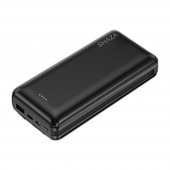 SHAZA 20.000 Mah Kendinden Kablolu Taşınabilir Şarj Cihazı Siyah - 1