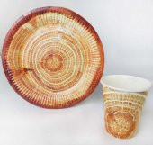 TABAK KARTON AĞAÇ KÜTÜK GÖRÜNÜMLÜ 23 CM 8 ADET thumbnail 2