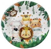TABAK KARTON SAFARİ PASTEL RENK 23 CM 8 ADET - 3