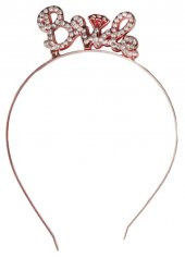 TAÇ TAŞLI BRIDE PIRLANTALI METAL ROSE 1 ADET - 3