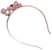 TAÇ TAŞLI BRIDE PIRLANTALI METAL ROSE 1 ADET - 6