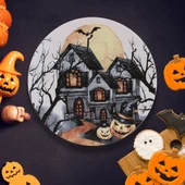 Keramika Keraart Halloween Blue Castle Servis Tabağı 26 Cm 19952 - 2