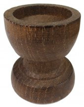 AĞAÇ KÜTÜK TEALİGHT MUMLUK KADEH KAHVERENGİ 1 ADET thumbnail 3