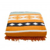 İpekçe Petra Çift Kişilik Pamuk Battaniye Turuncu 180*220 - 1