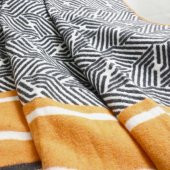 İpekçe Petra Çift Kişilik Pamuk Battaniye Turuncu 180*220 - 3