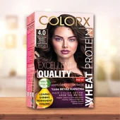 Colorx Saç Boyası Tek Set - 4.0 Orta Kahve - 1