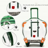 Glipet Şeffaf Çekçekli Kedi Köpek Taşıma Çantası  46*46*25 Cm PEluş minder Hediyeli - 4