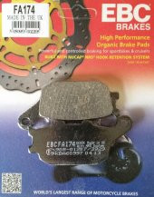Ebc Fa174 2007-2009 Kawasaki Z 1000 Uyumlu Arka Fren Balatası Organik Balata - 1