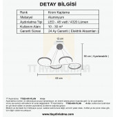 TT Aydınlatma TT025-KR  Yılan Modeli Krom Kaplama Led Avize thumbnail 4