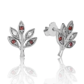 Gümüş Sevgi Dalı Çivili Küpe SL2888 - 1