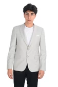 Cengiz İnler Balıksırtı Desenli Slim Erkek Ceket - 10