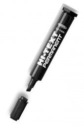 Siyah Kesik Uçlu Markör Permanent Kalem 3 Adet Hı-Text Marker Mürekkep Siyah 30 Ml 1 Adet Brons Koli Kalemi - 3