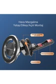EH213 Izgara Klipsli Manyetik Mıknatıslı Magsafe Araç İçi Telefon Tutucu - 5