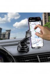 C261 Vakumlu 360 Derece Ayarlanabilir Kıskaçlı Araç İçi Telefon Tutucu - 6