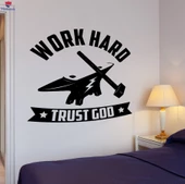 Duvar Oturma Odası, Ofis, Dükkan Sticker Motivasyon Alıntı Çekiç Çalışma Zor Güven Tanrı Ev Dekor Benzersiz Hediyelik thumbnail 1