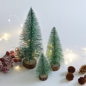 Minyatür yılbaşı karlı çam ağacı, 10 cm  15 adet - 2