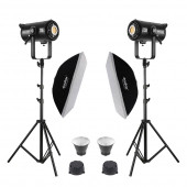 GDX EXC-220C-II 2'li Full Set (60x90 Softbox + 260 cm Kalın Işık Ayağı) - 1