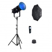Gdx Exc-180RGB-II Rgb Led Video Işığı Full Set (Gridli 95cm Octagon + 260 cm Kalın Işık Ayağı) - 1