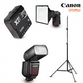 Godox TT685II-C Canon Flaş Full Set (Tepe Flaş + Tetikleyici + Ayak + Softbox) - 1