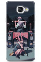 Samsung Galaxy A5 2016 Uyumlu Kılıf Anime 11 Beyzbol Sopası 4K Baskılı Kılıf Gece Mavisi - 1