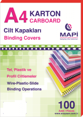MAPİ A4 KARTON KAPAK 250 GR. KIRMIZI    100 LÜ - 1