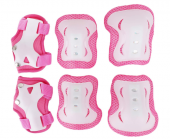 TEX ÇOCUK DİZLİK DİRSEKLİK SET   - PEMBE-BEYAZ - 1