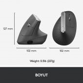 Logitech MX Vertical Advanced Ergonomic Ergo Mouse - 8