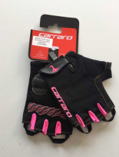CARRARO KISA PARMAK ELDİVEN CRO-004 - SİYAH PEMBE - M BEDEN - 1