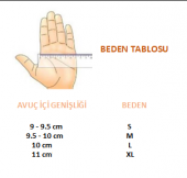 Asistan Cape Gl 200 Kısa Parmak Eldiven - Siyah Kırmızı- M beden - 3