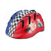 MOON M-7 ÇOCUK KASK KIRMIZI-MAVİ KARELİ  MEDIUM - 1