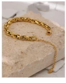 Zincir Gold Çelik Bileklik Sns400191 - 1