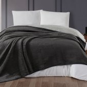 Schafer Home Bella Tek Kişilik Battaniye 150x200-Gri02 - 1