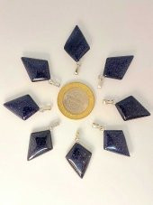 Lacivert Yıldız Taşı Ok Ucu Şekilli Kolye Ucu (42655) thumbnail 2