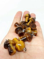 Kaplan Gözü Taşı Mantar Şekilli Kolye Ucu (42710) thumbnail 1