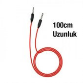 Coofbe Hc Seri 1Mt 3.5MM Aux Kablosu Ses Aktarım Kablosu AUX to AUX Araç Hoparlör Kulaklık Aux Kablo - 3