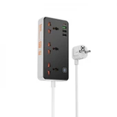 Coofbe Hc Seri Multifonksiyonel 2500W Priz Çoğaltıcı Şarj Aleti 3 USB 30W Type-C Girişli Şarj Stand - 3