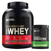 Optimum Gold Standard Whey Protein 2273 gr Çikolata + Optimum Creatine 317 gr Aromasız thumbnail 2