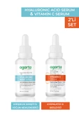 Cilt Aydınlatmaya Yardımcı Yoğun Nemlendiricili Bakım Seti(Vitamin C Serum+Hyaluronic Acid Serum) - 1