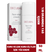 Decubal Face Vital  Kuru ve Hassas Ciltler İçin Ekstra Besleyici Krem 50 ml - 2