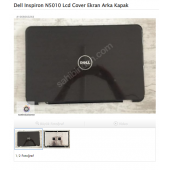 Dell inspiron N5010 Lcd Cover Ekran Arka Kapak - 1