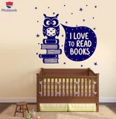 Duvar Oturma Odası, Ofis, Mağaza Sticker Kitap Okumayı Seviyorum Tırnaklar Dekor Benzersiz Hediyelik - 1