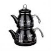 Tantitoni Love  Menu Emaye Demlikli Çaydanlık Takımı 980ML/2200ML - 2