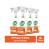 Cif Sprey Power Shıne Mutfak 750 Ml x 4 Adet thumbnail 1